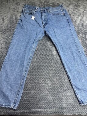 Levi’s 505 Men's Straight-Leg Jeans in Light Blue Denim